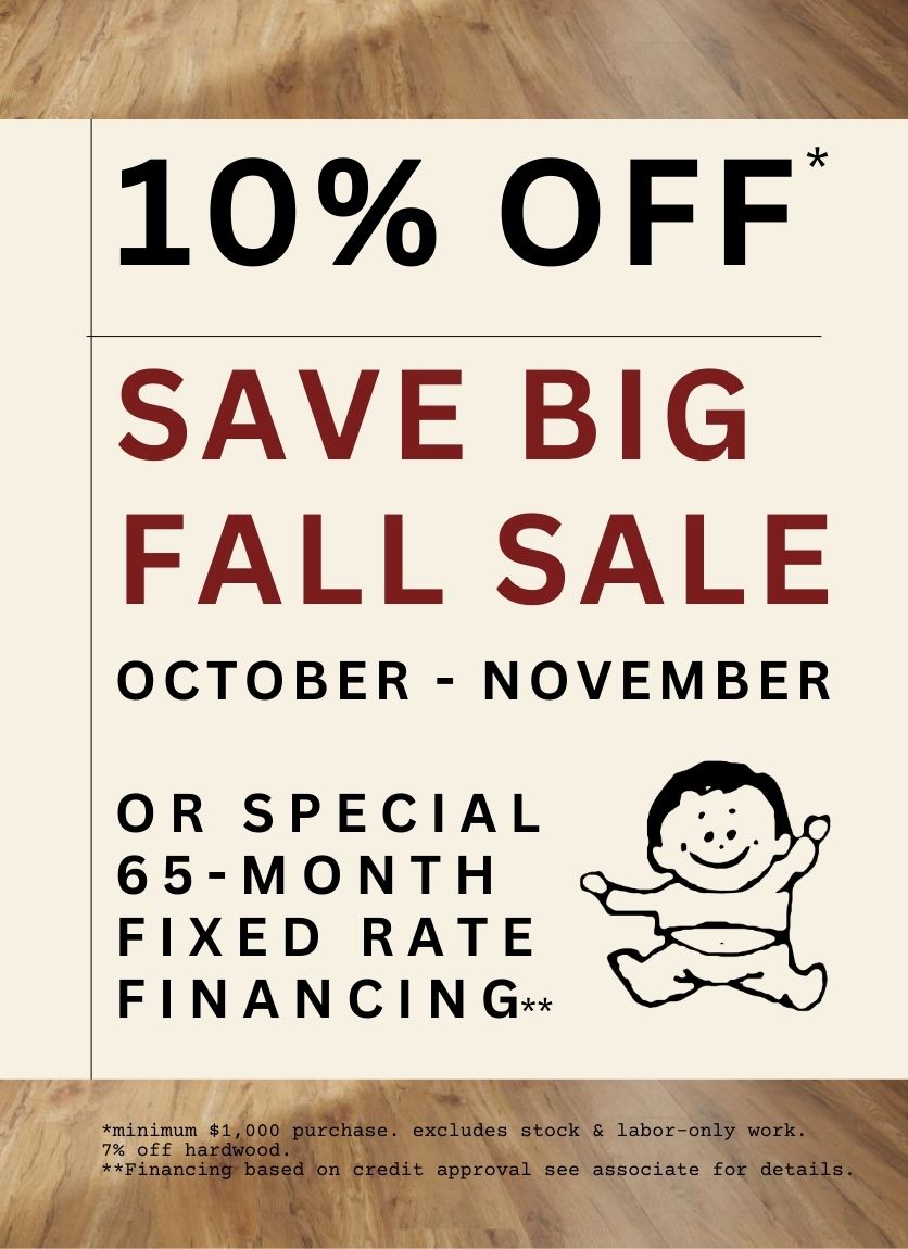 fall sale save big ten percent off financing october november